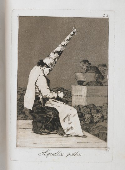 Plate from Los Caprichos, 1797-1798 by Francisco de Goya